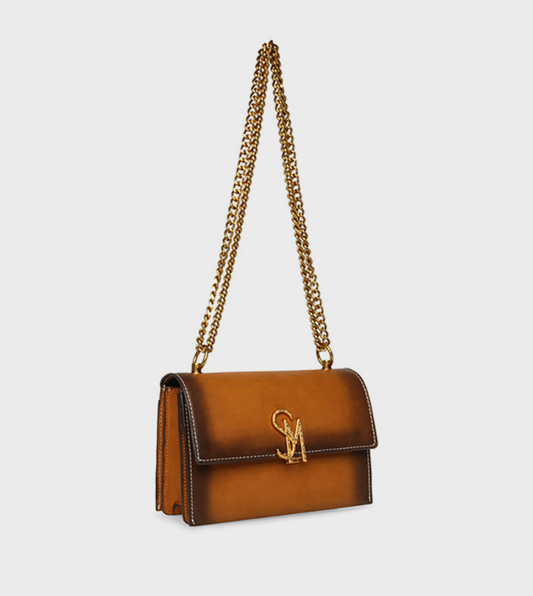 BPAYSON Monogram Detail Flap Crossbody Bag
