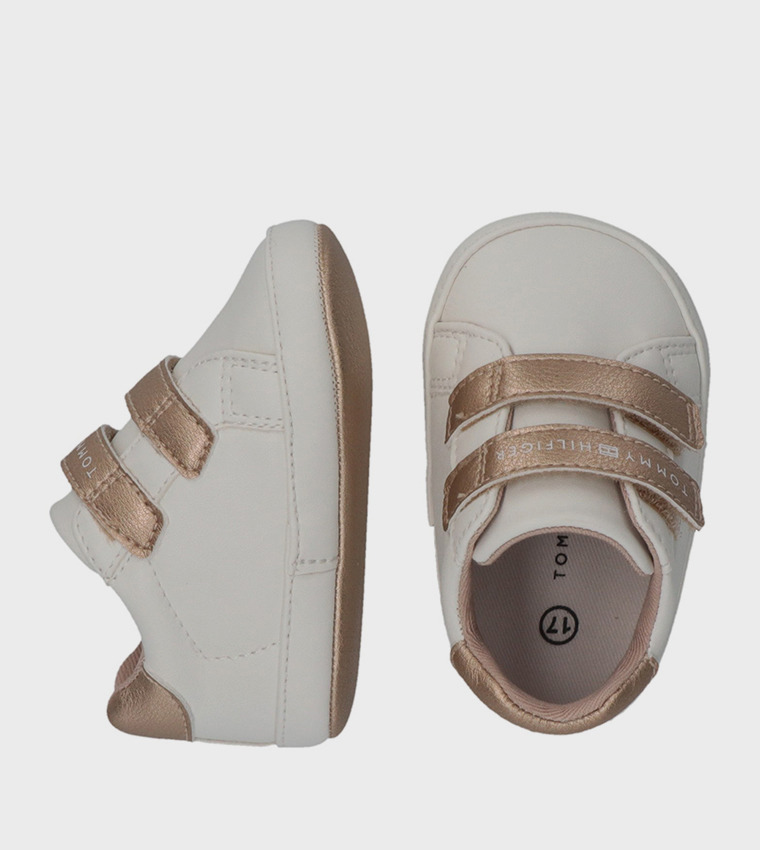 Color Block Velcro Closure Sneakers