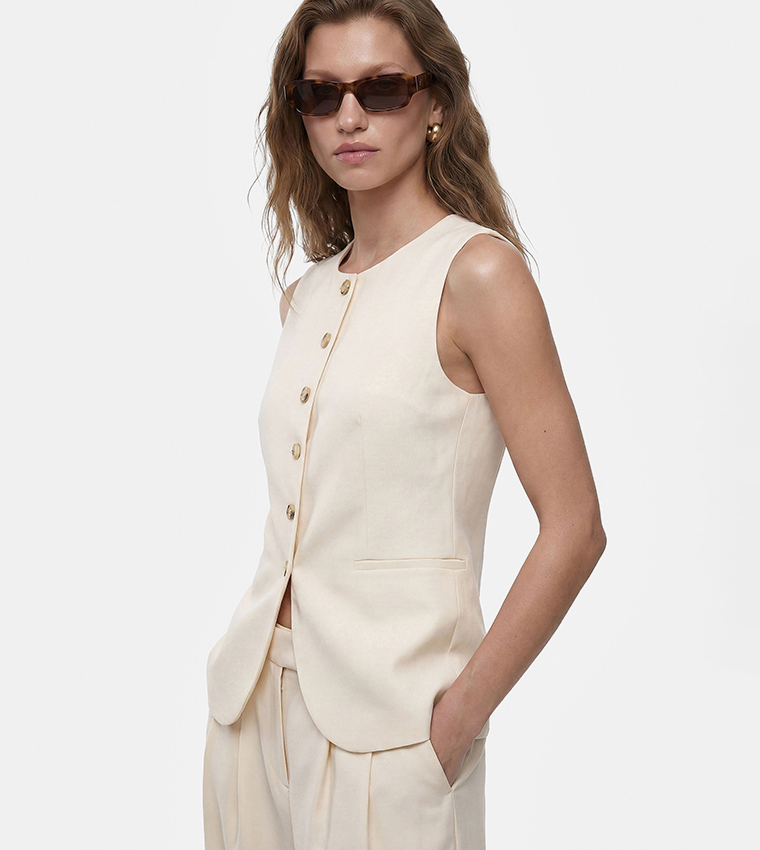 Koton  Waistcoats - Beige Waistcoats
