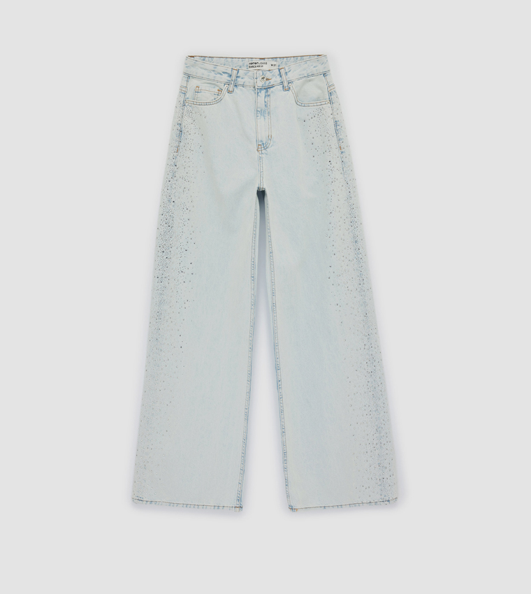 Embellished Wide Leg Jeans