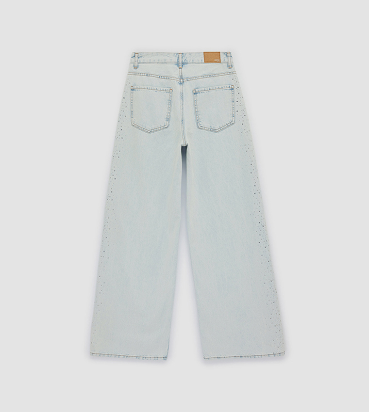 Embellished Wide Leg Jeans