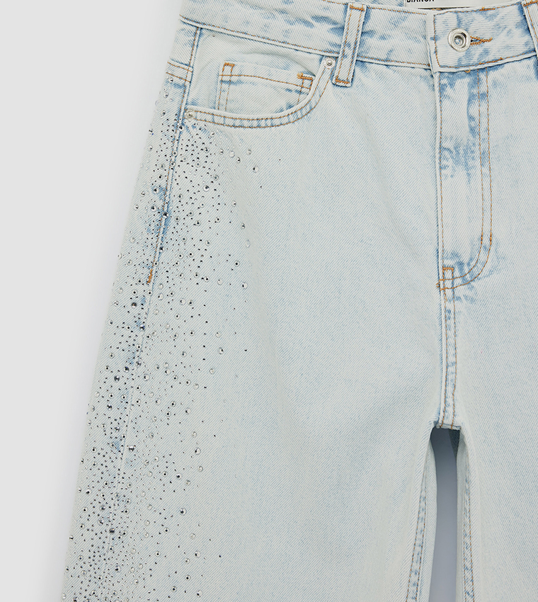 Embellished Wide Leg Jeans