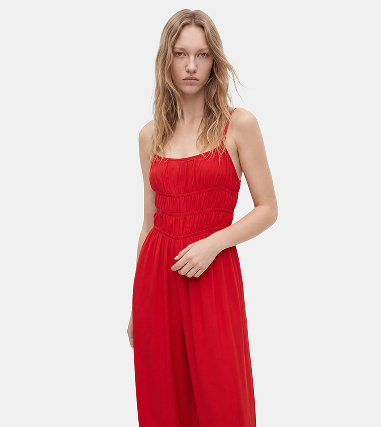 Solid Strappy Jumpsuit