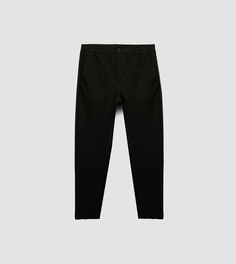 Solid Tapered Fit Pants