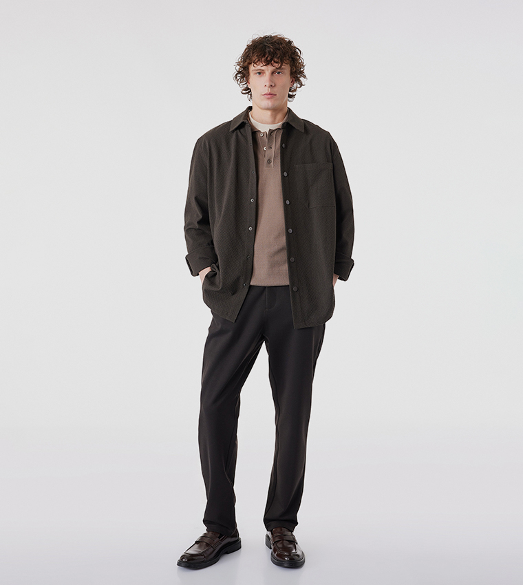Solid Slim Fit Pants