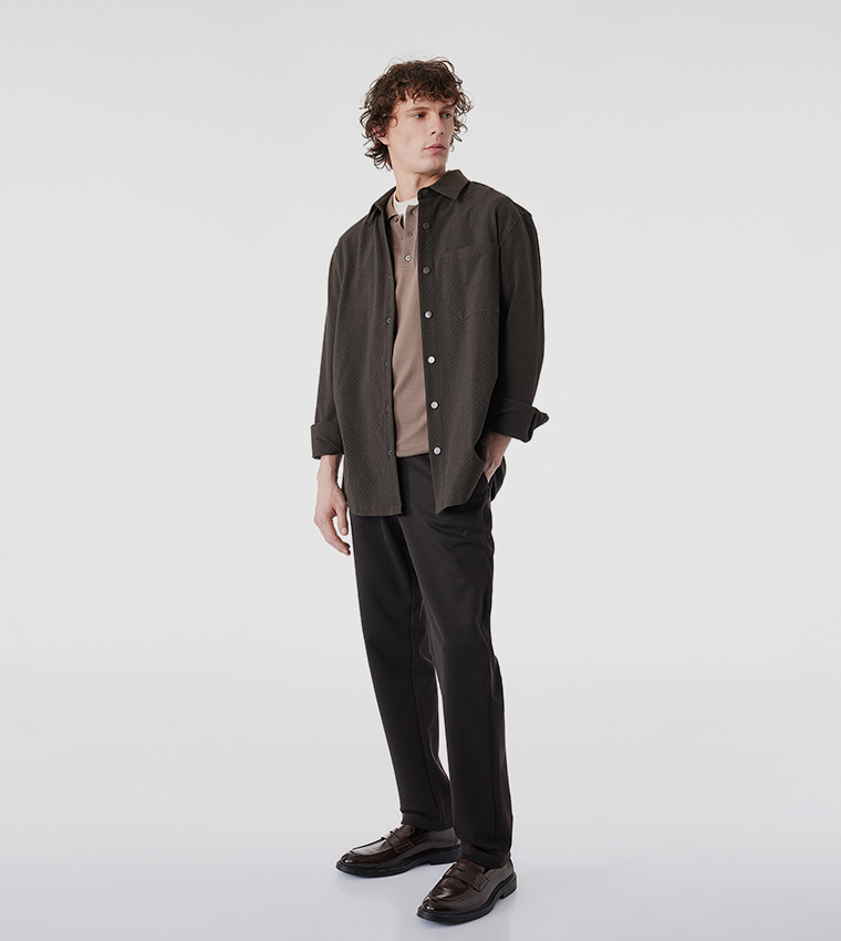 Solid Slim Fit Pants
