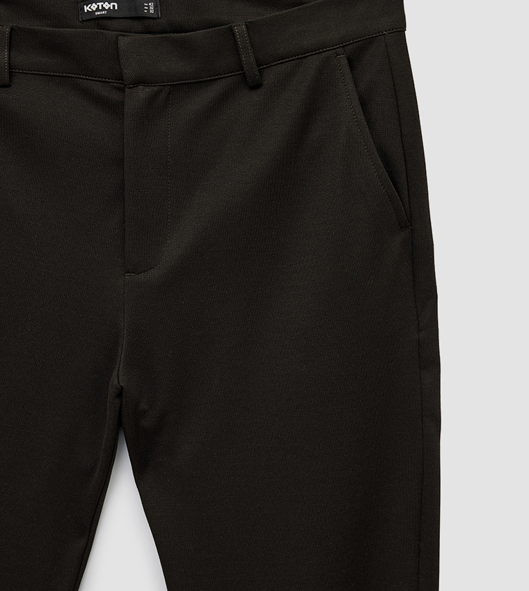 Solid Slim Fit Pants