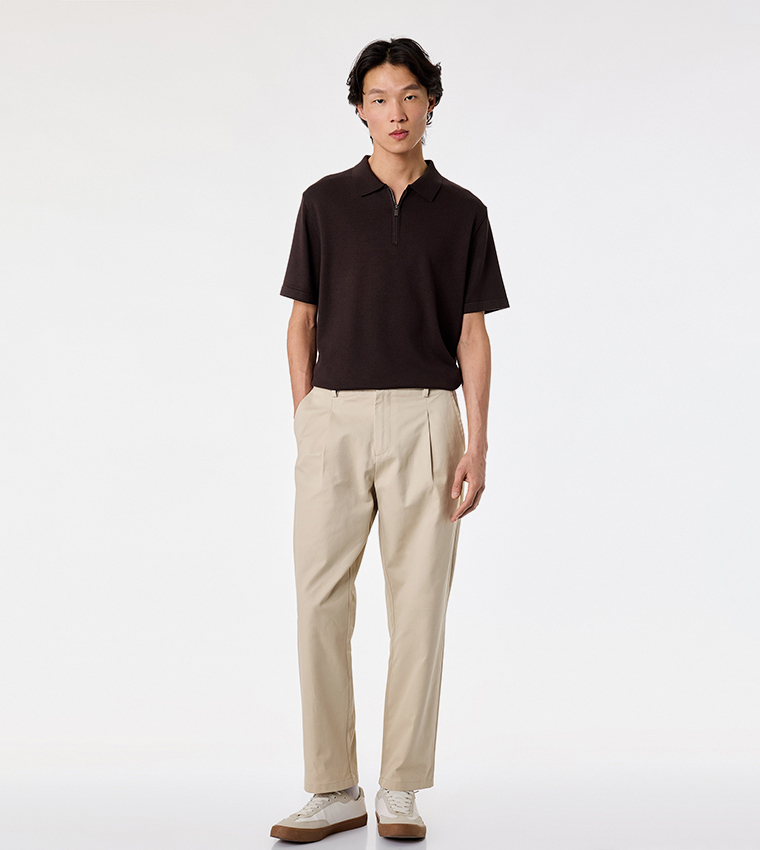Half-zip Short Sleeves Polo T-Shirt