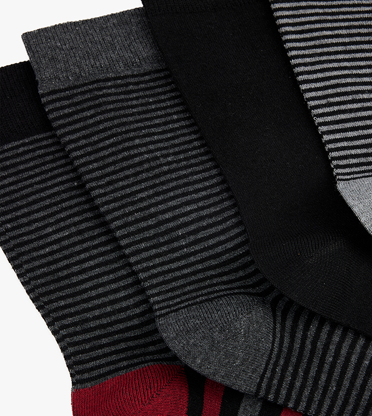 4-Pack Striped Crew Socks