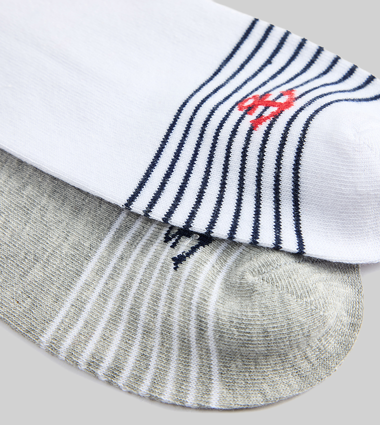 2-Pack Striped Ankle Socks
