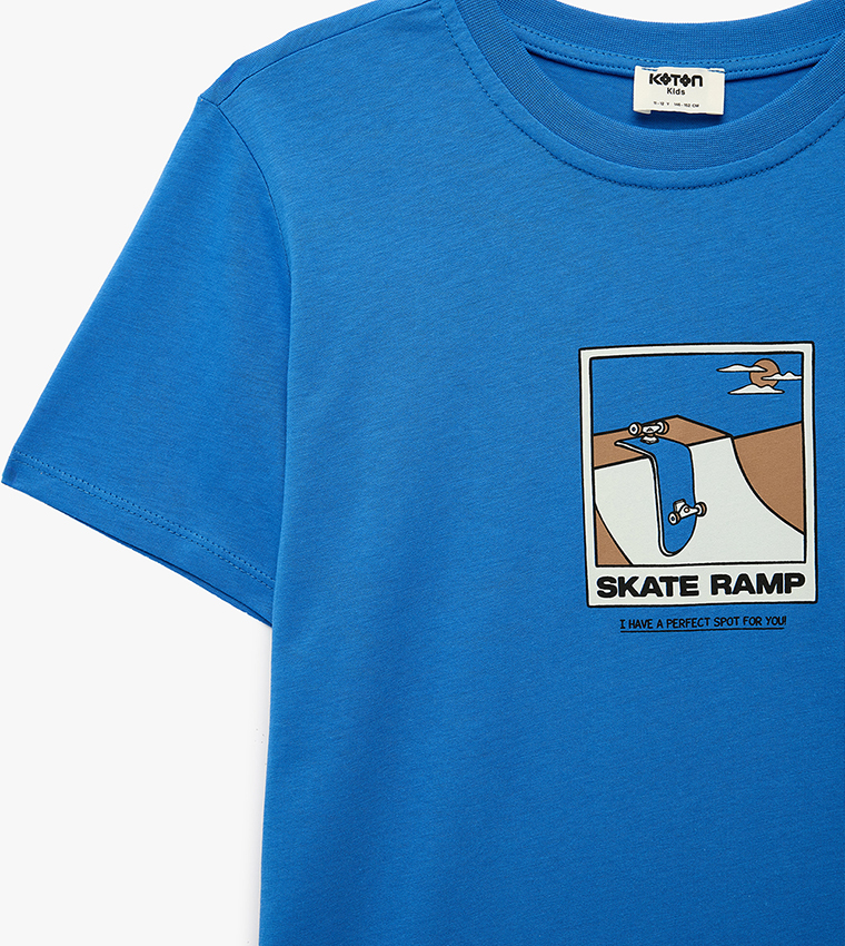 Skate Ramp Graphic Print Short Sleeve T-Shirt