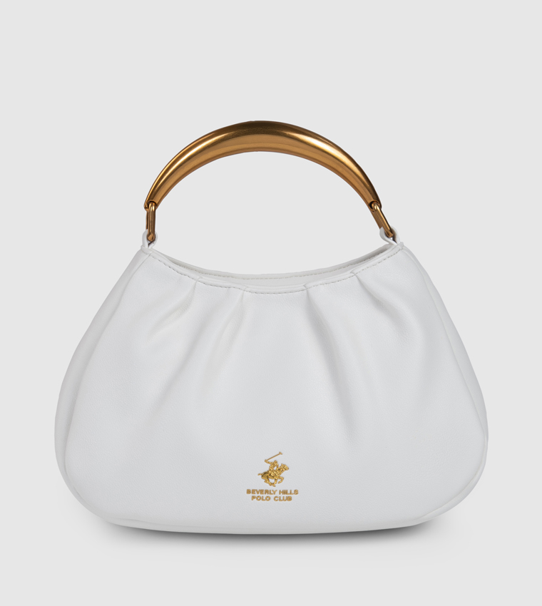 Textured Ruched Handheld Bag