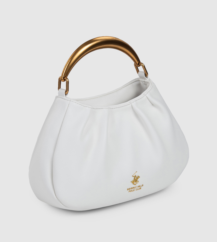Textured Ruched Handheld Bag