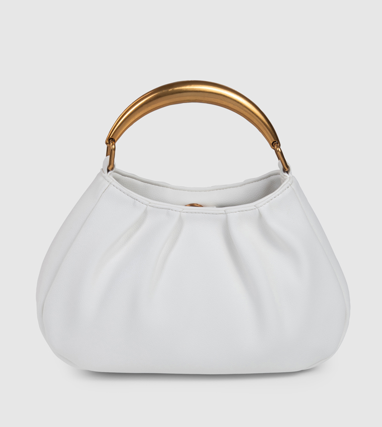 Textured Ruched Handheld Bag
