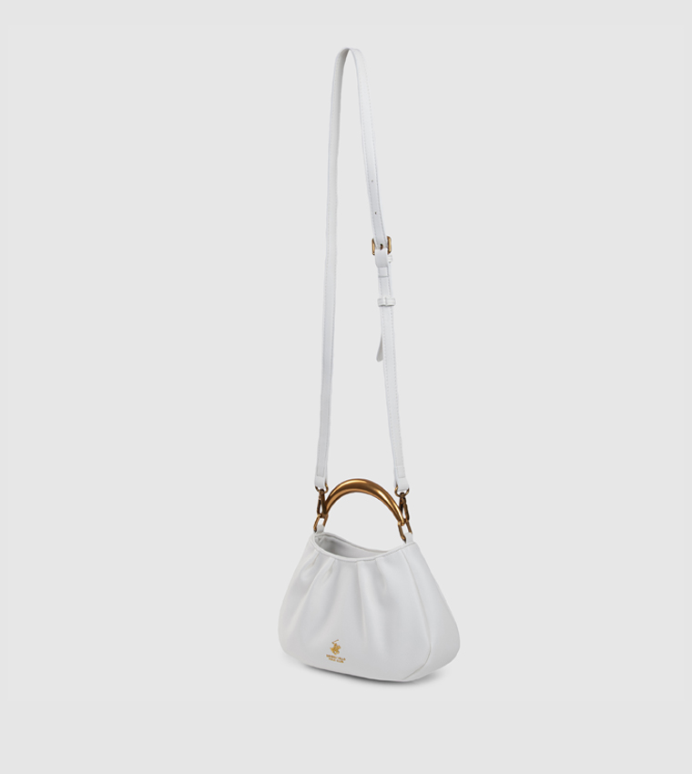 Textured Ruched Handheld Bag