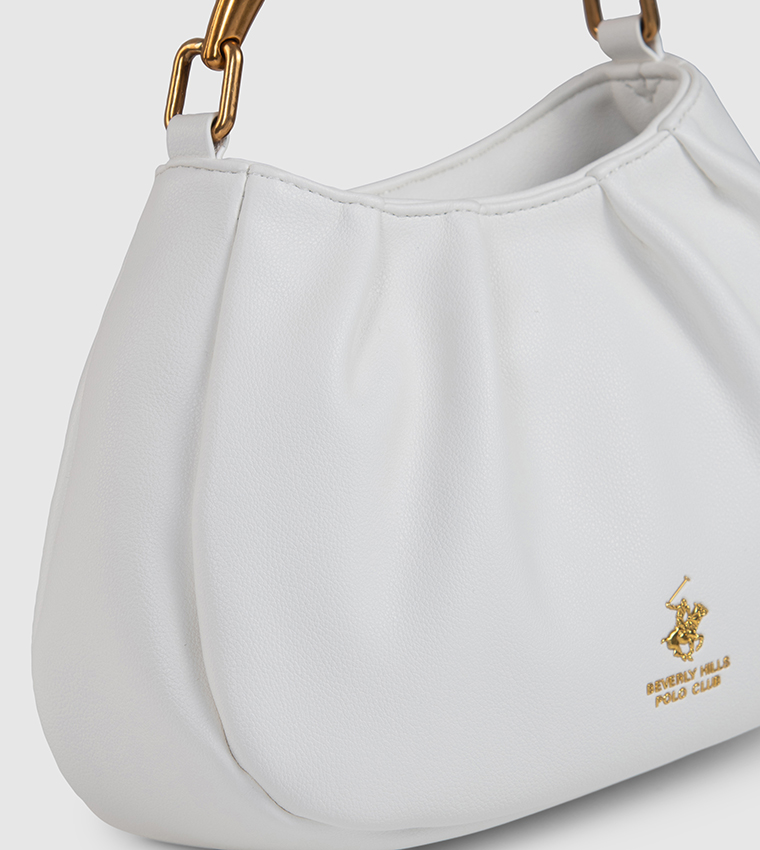 Textured Ruched Handheld Bag