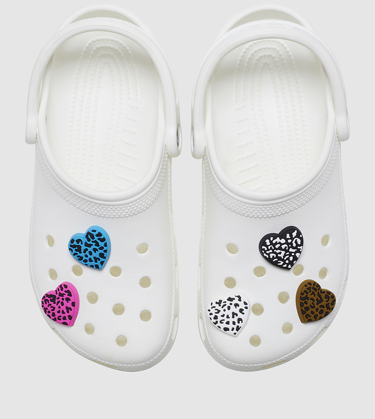 Leopard Animal Print Heart 5 Pack