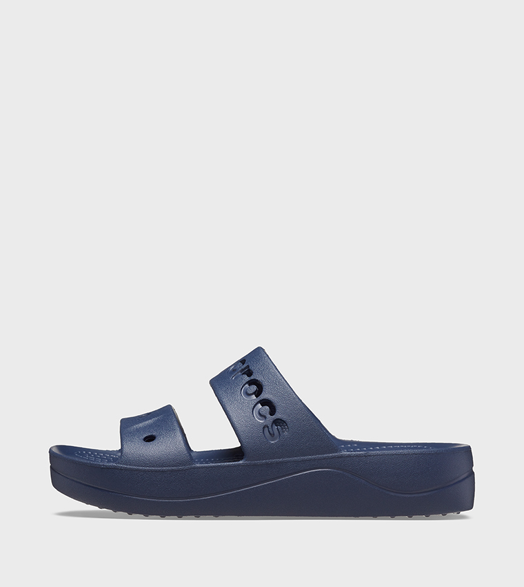 Crocs  Heels - Navy Flat Sandals