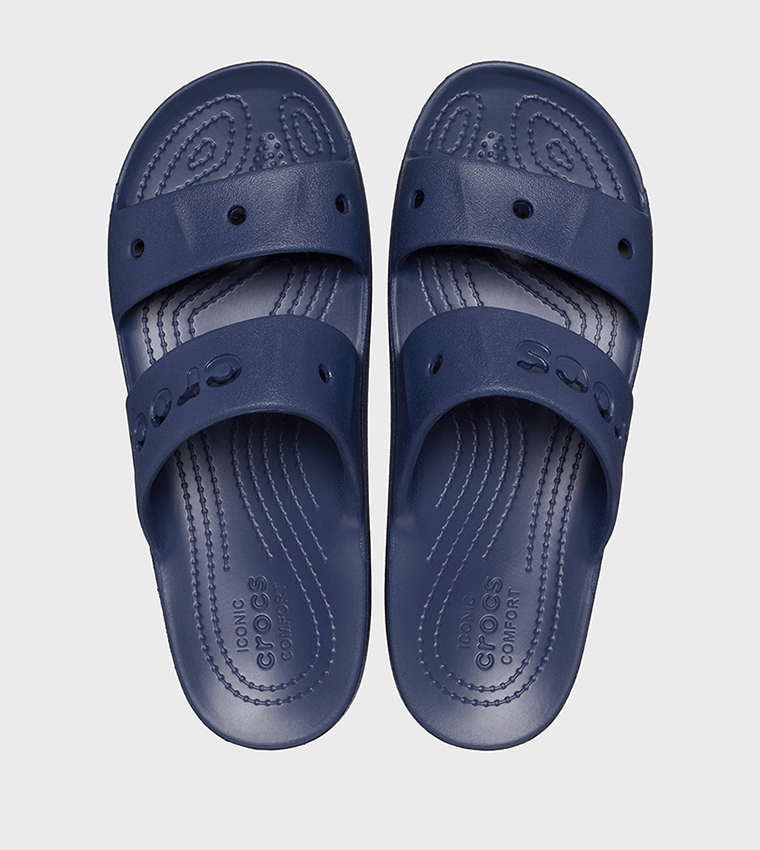 Crocs  Heels - Navy Flat Sandals