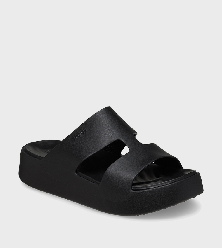 Crocs  Heels - Black Platforms
