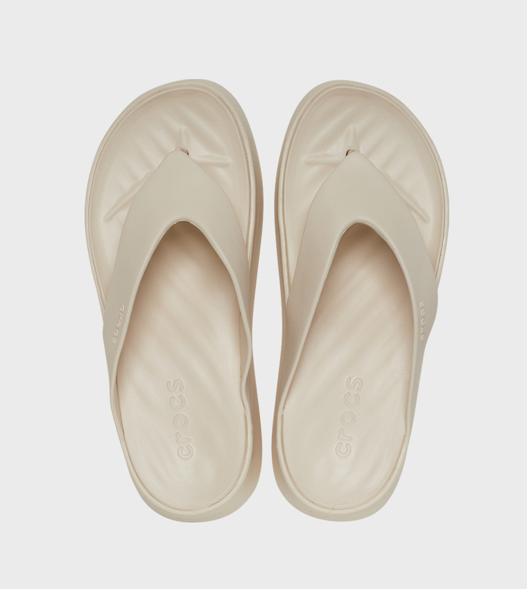 Crocs  Platforms - White Flip-Flops