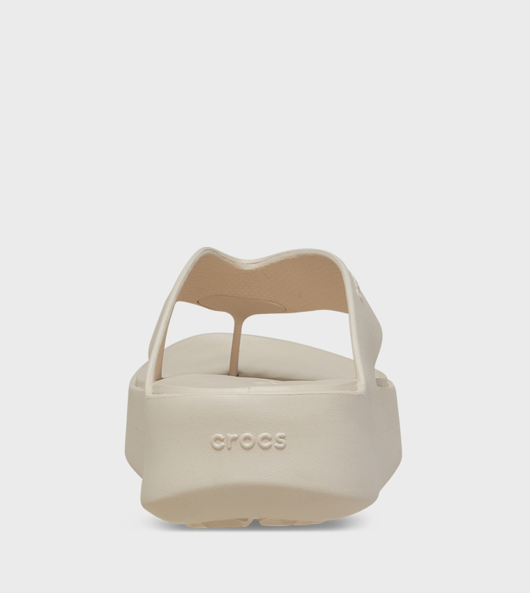 Crocs  Platforms - White Flip-Flops