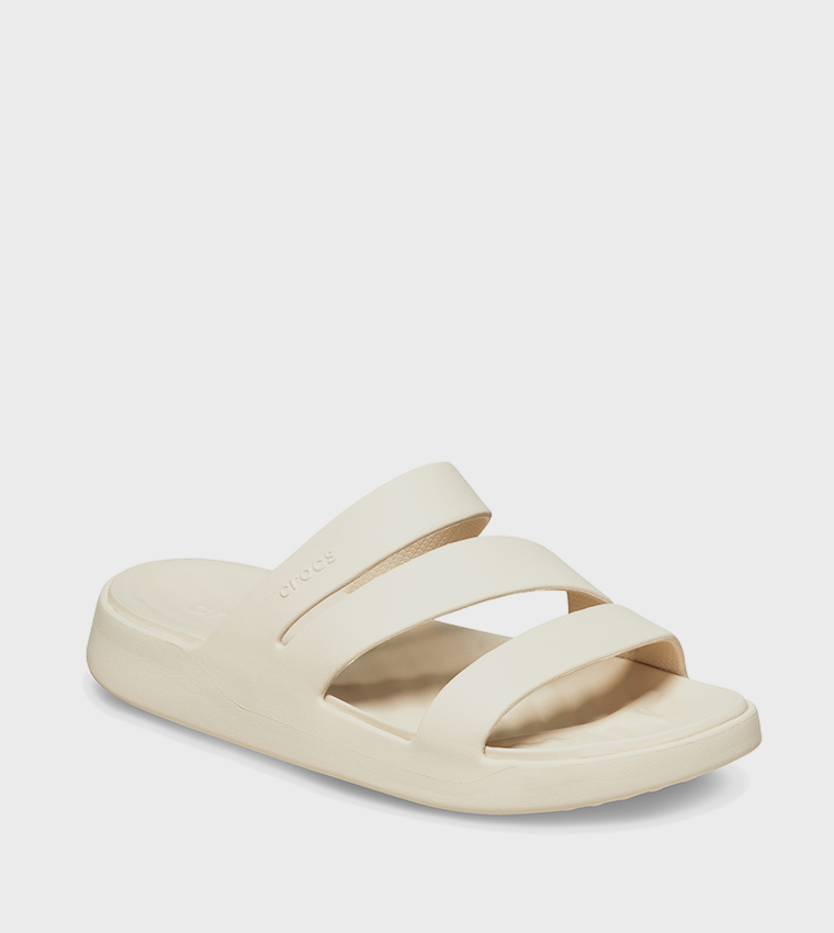 كروكس  الصنادل المسطحة - أبيض Flat Sandals
