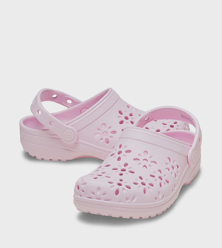 Kids' Classic Floral Cut Out Clog 