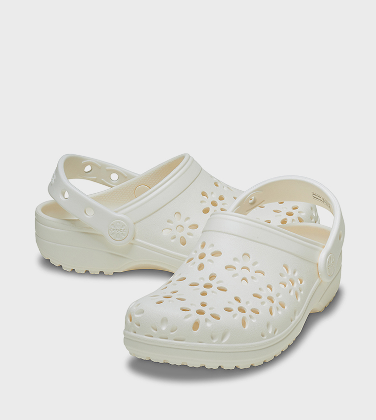 Toddlers' Classic Floral Cut Out Clog 