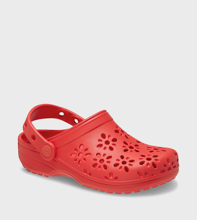 Toddlers' Classic Floral Cut Out Clog 