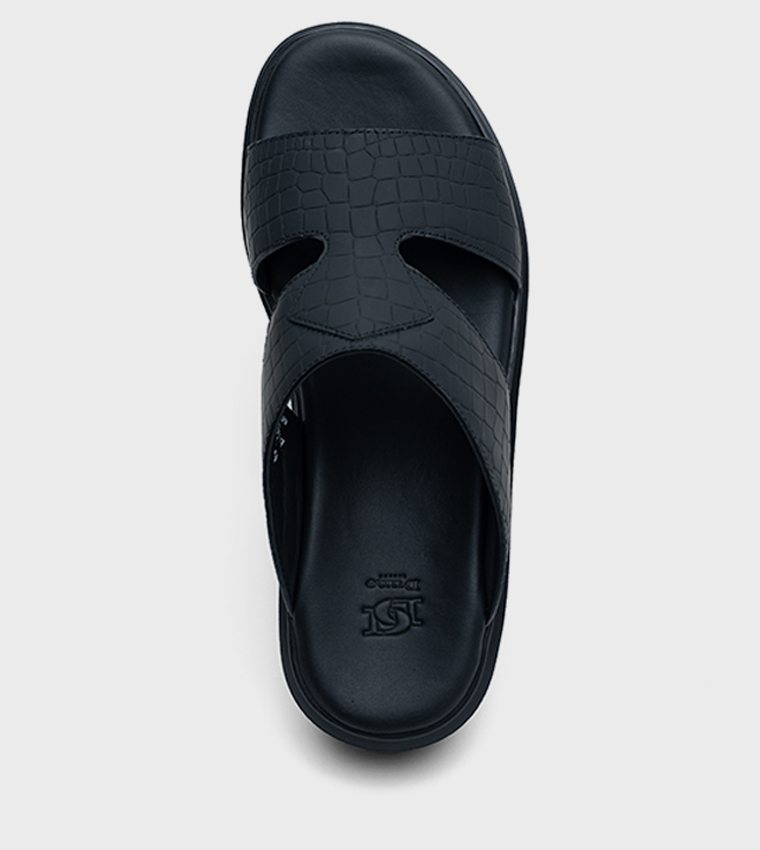 HAMISH Croc Textured Arabic Sandals
