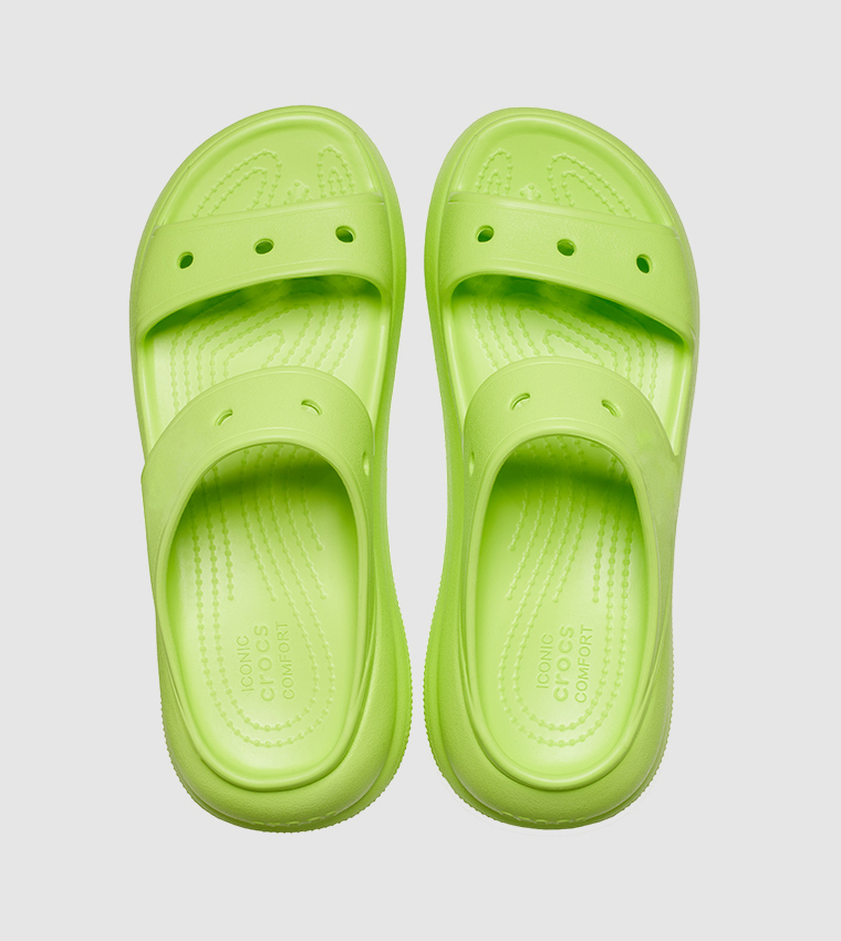 Crocs  Flat Sandals - Green Casual Sandals