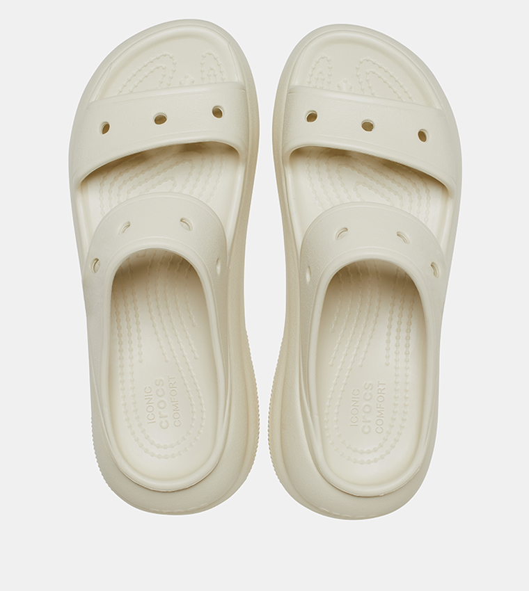 Crocs  Flat Sandals - Beige Casual Sandals