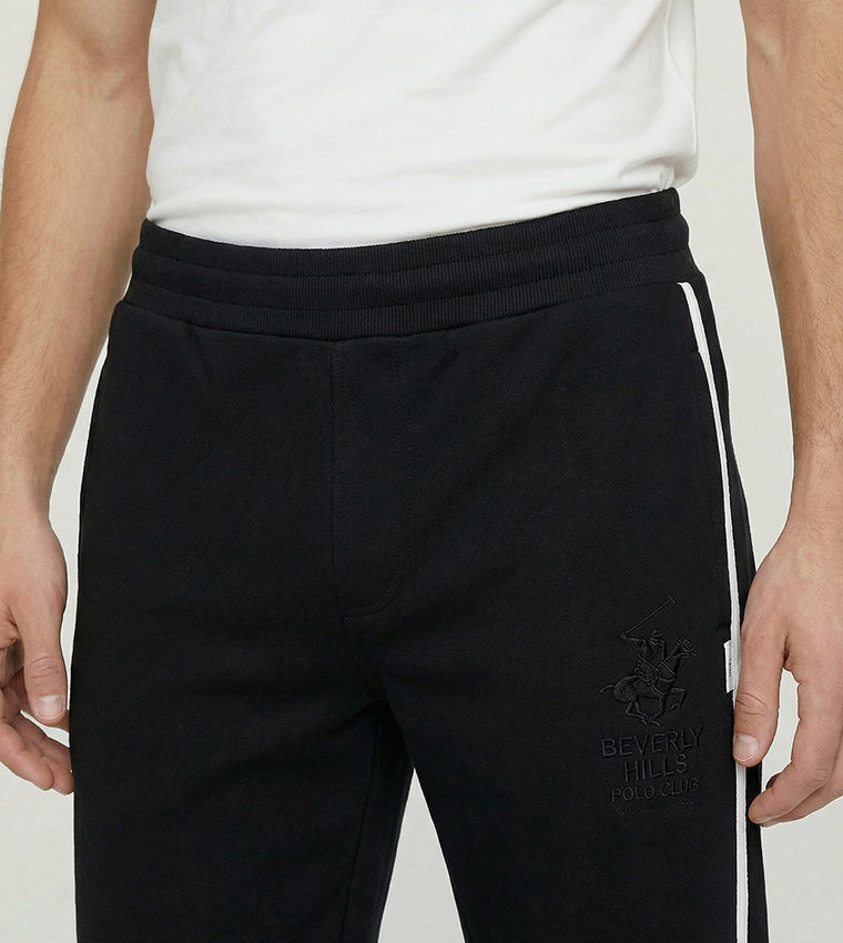 Side Striped Elastic Waist Sweatpants