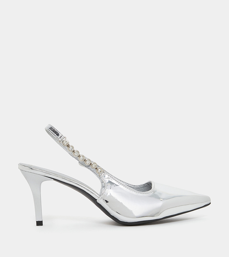 Embellished Side Strap Pumps