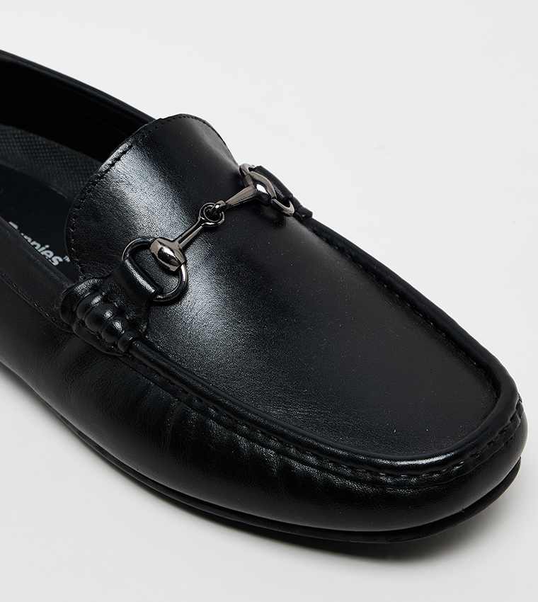 Metal Detail Ruched Loafers