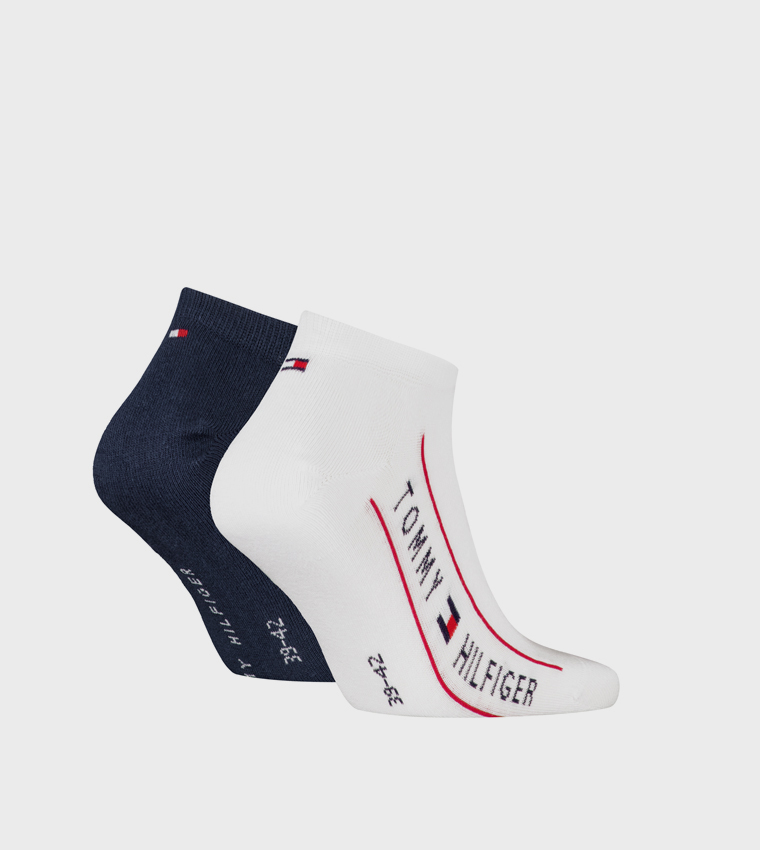2-Pack Logo Printed Ankle Socks