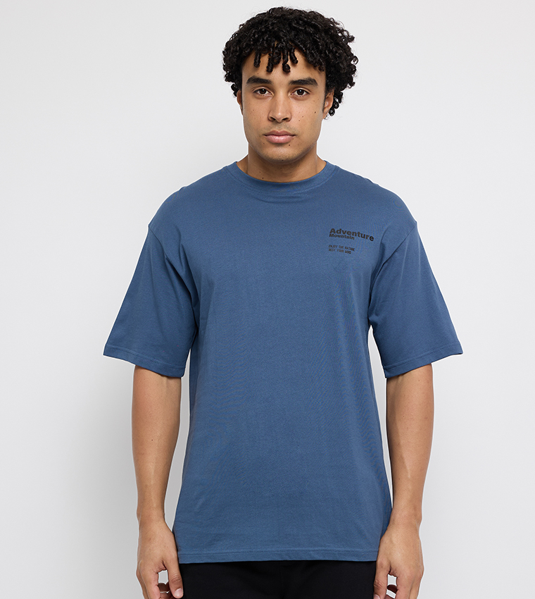Back Printed Crew Neck Oversized T-Shirt