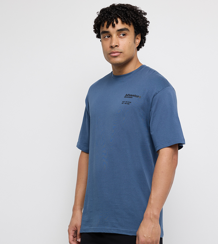Back Printed Crew Neck Oversized T-Shirt