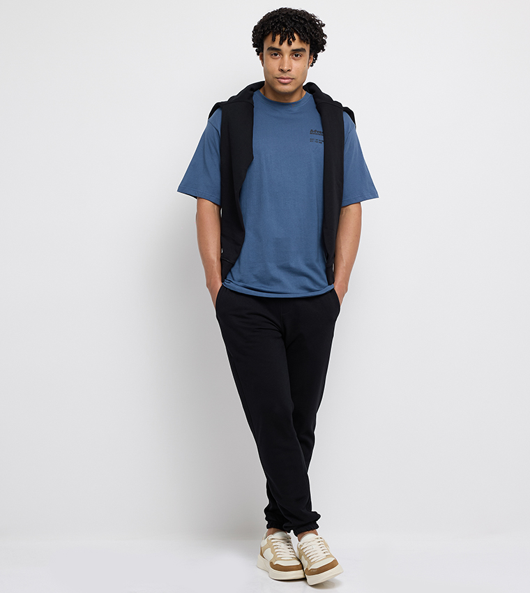 Back Printed Crew Neck Oversized T-Shirt
