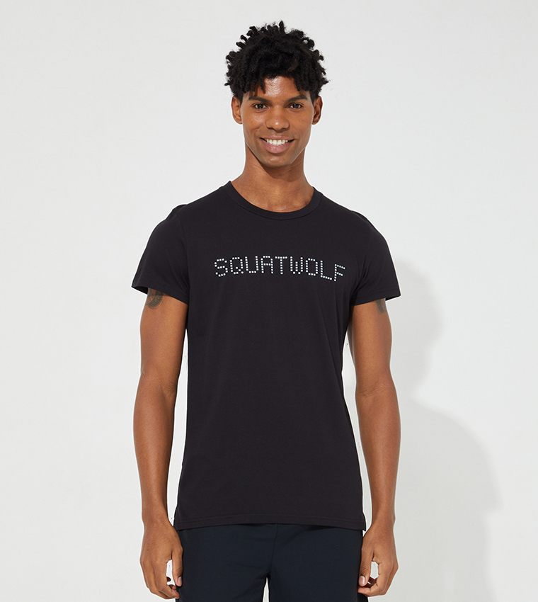 The Code Logo Printed Crew Neck Active T-Shirt
