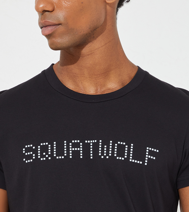 The Code Logo Printed Crew Neck Active T-Shirt