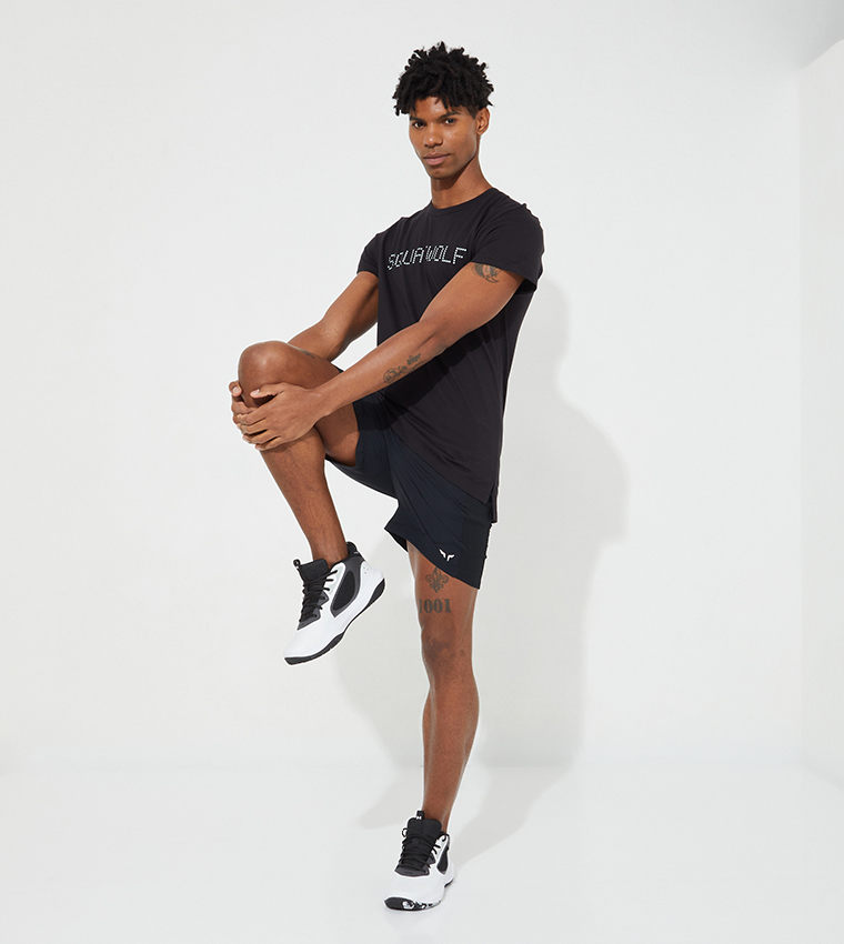 The Code Logo Printed Crew Neck Active T-Shirt