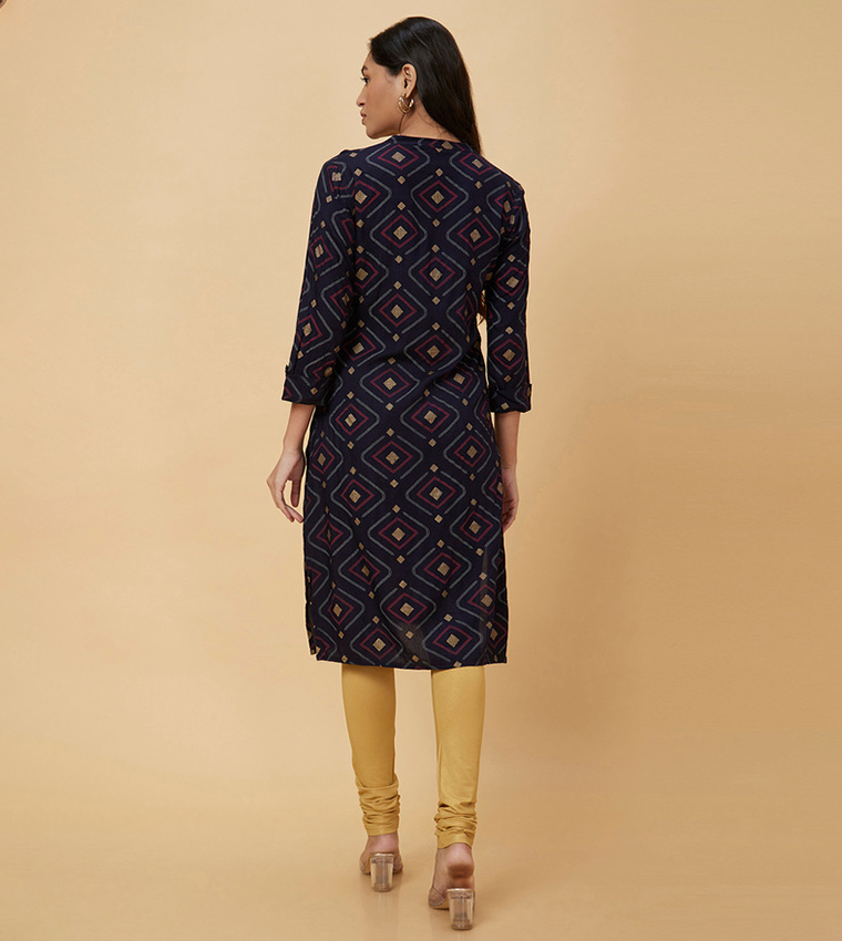 Printed Straight Kurta