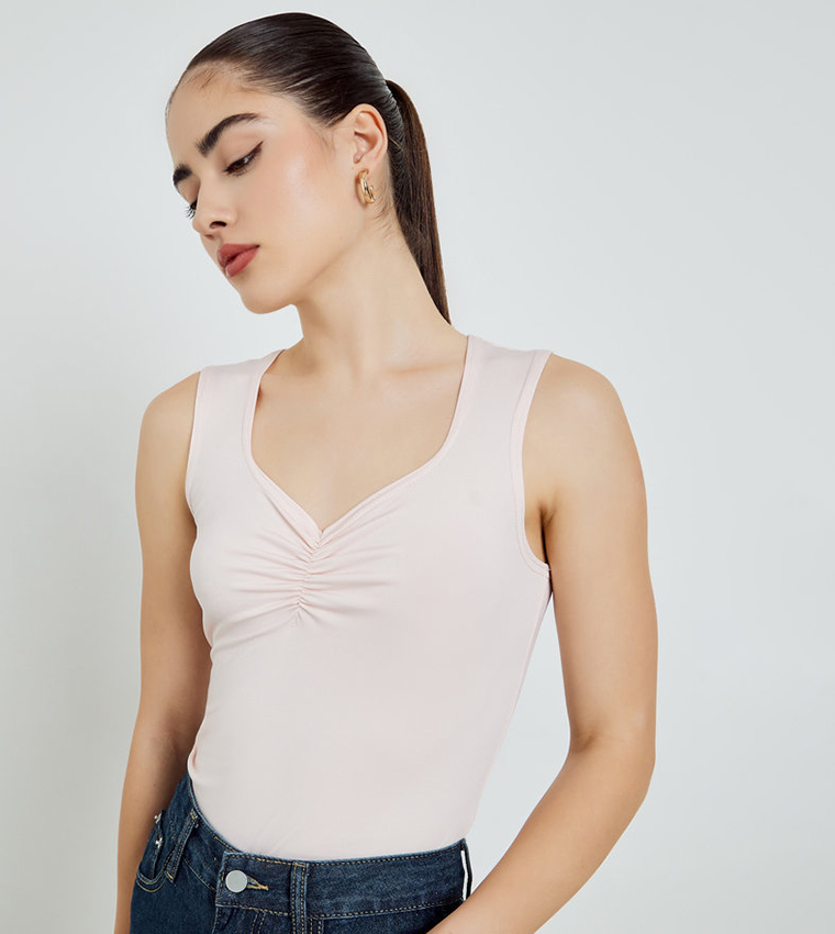Ruched Fitted Top