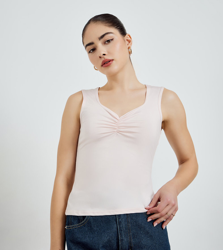 Ruched Fitted Top