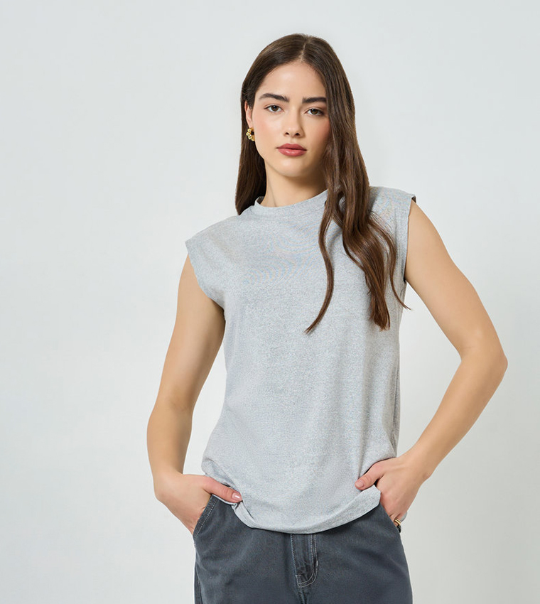 Pack of 2 Sleeveless Basic T-Shirts