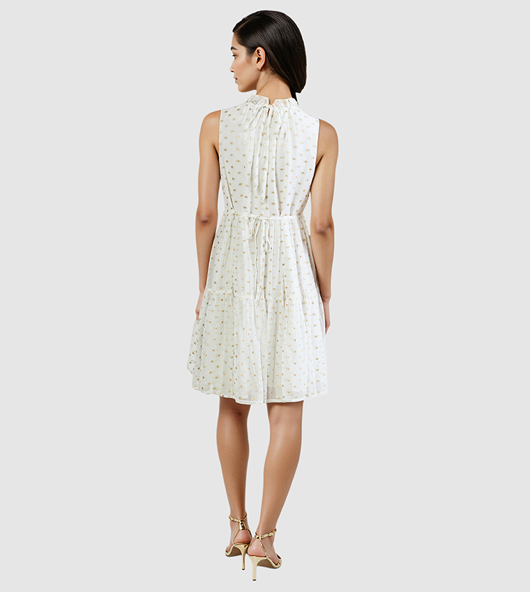 ARLO Jacquard Sleeveless Mini Dress
