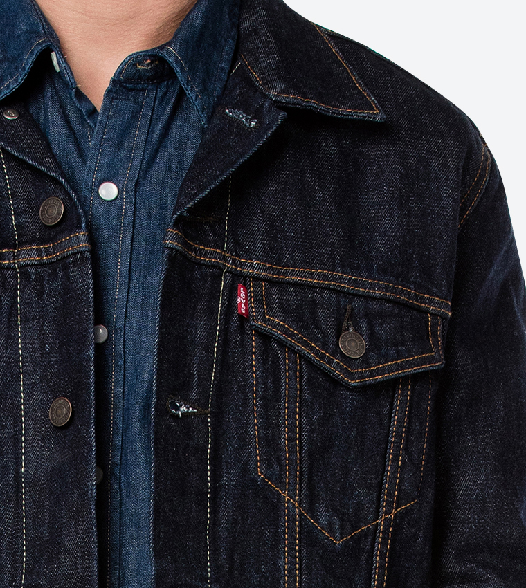 Denim Patch Pocket Detailed Trucker Jacket