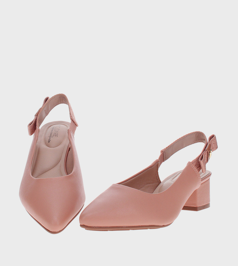 Textured Pointed Toe Pumps